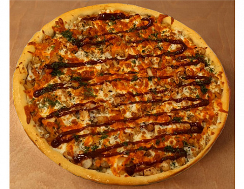 Пицца "Деревенская с соусом барбекю" 35 см.