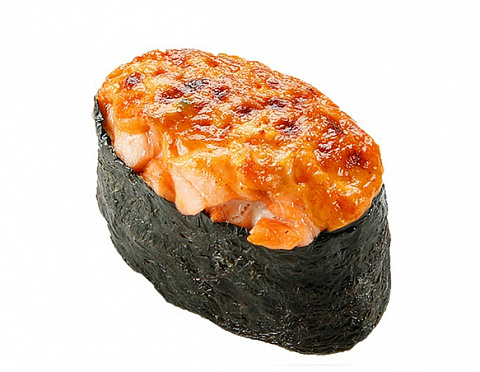 Запеченный гункан с лососем